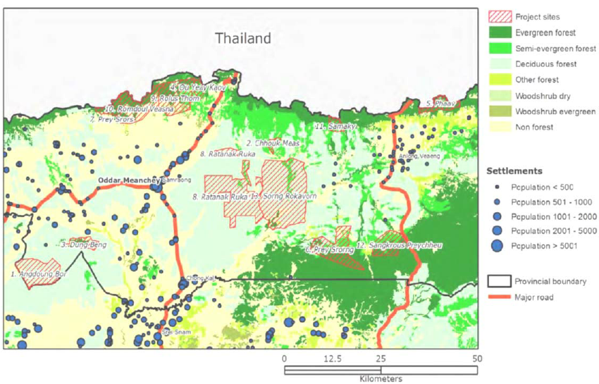 Oddor Meanchey Geography Map